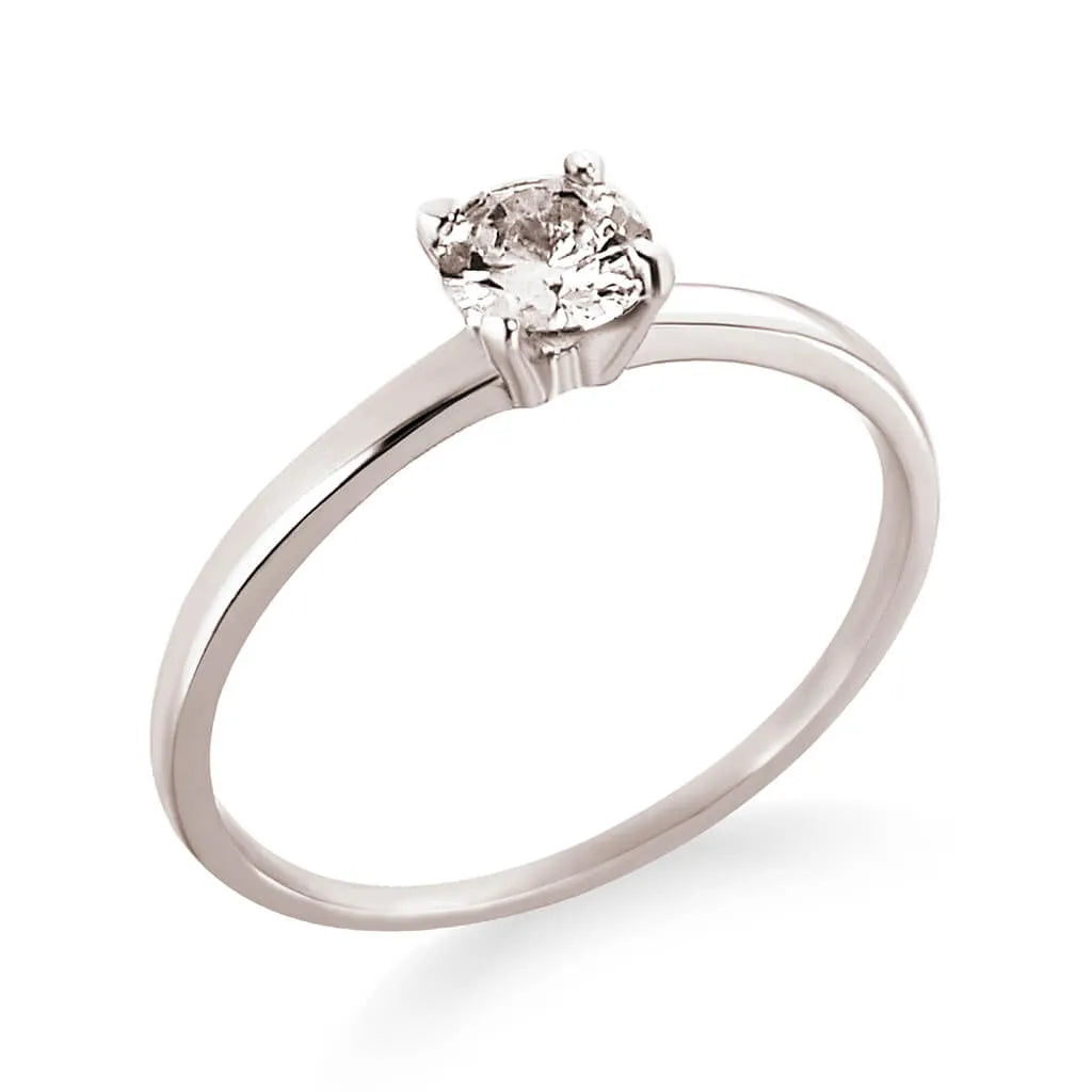 Anel Solitário Zircônia